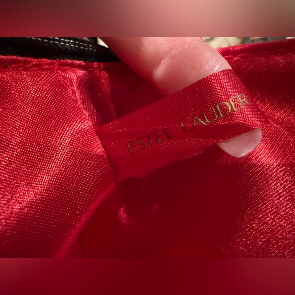 Estee Lauder Vibrant Red Cosmetic Bag